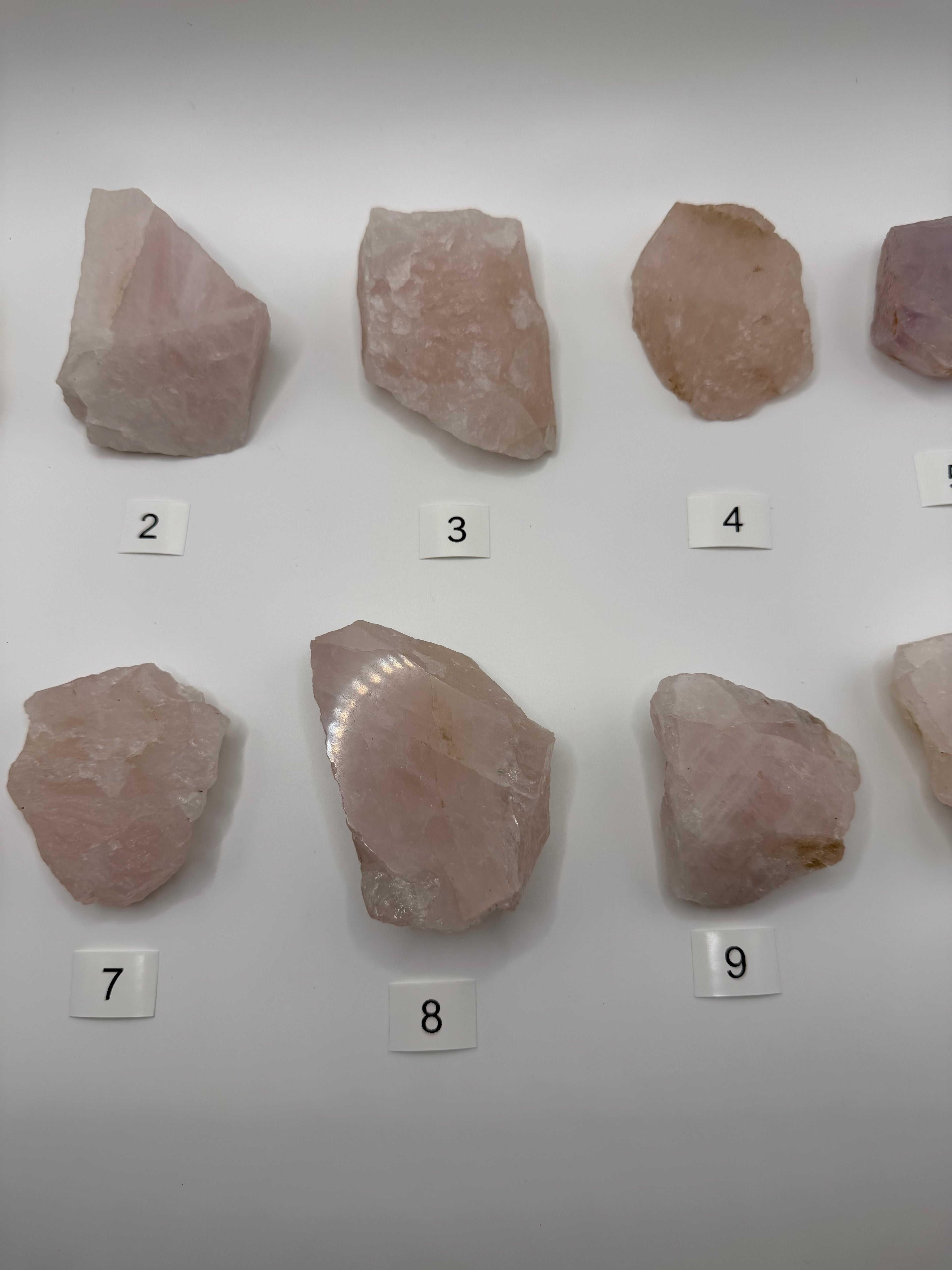 Halbpolierte Rosenquarze