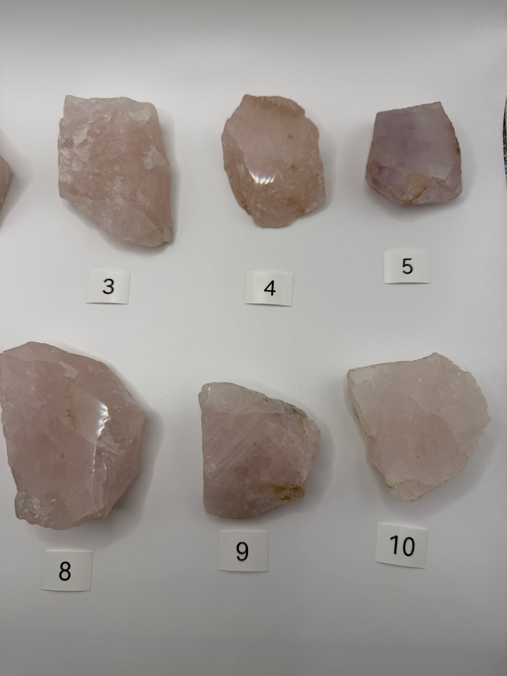 Halbpolierte Rosenquarze