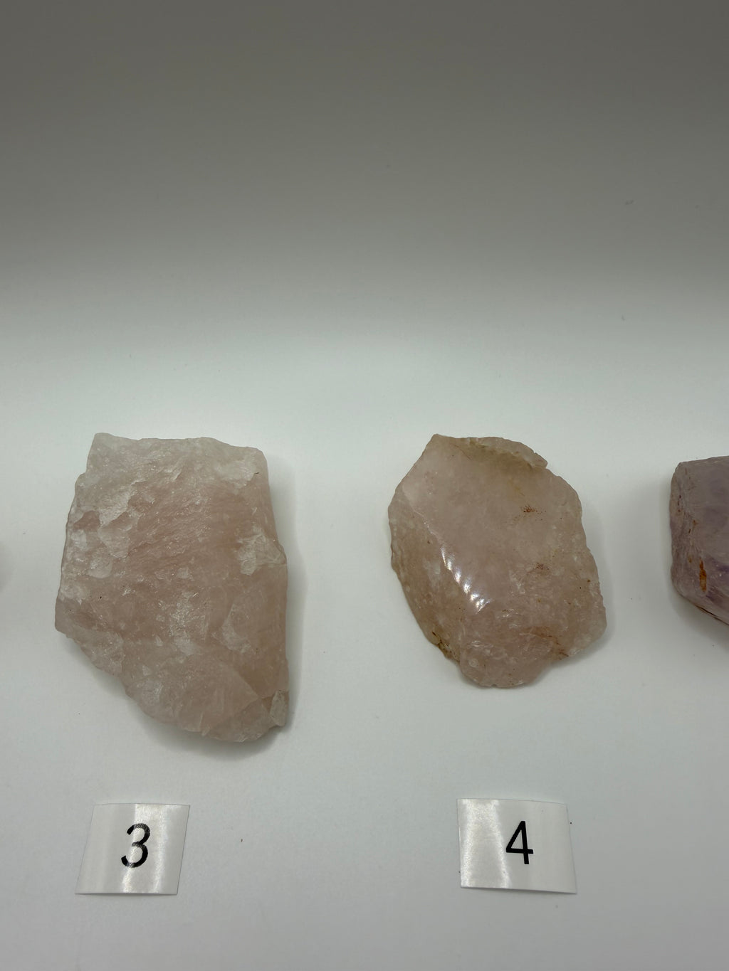 Halbpolierte Rosenquarze