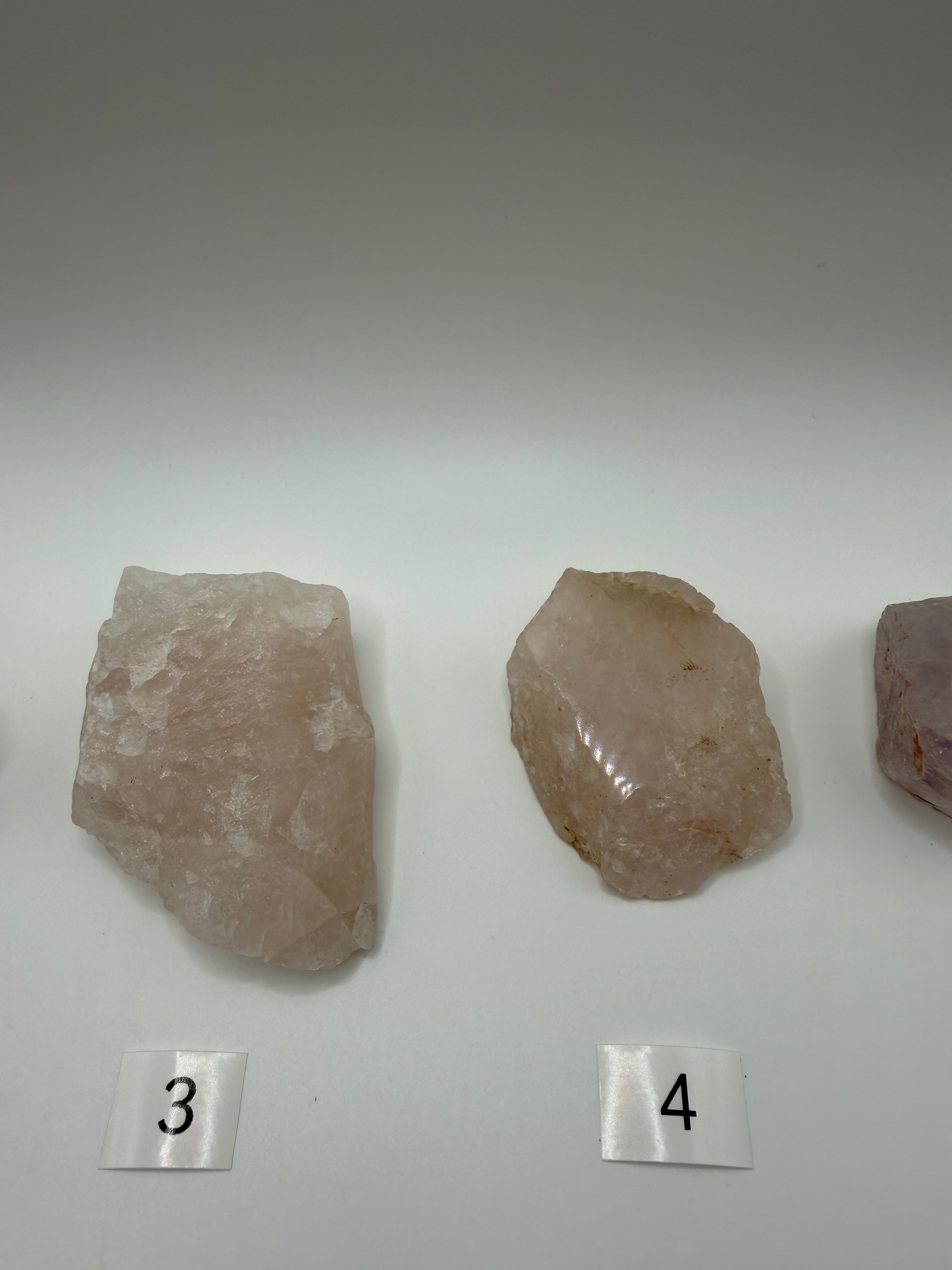 Halbpolierte Rosenquarze