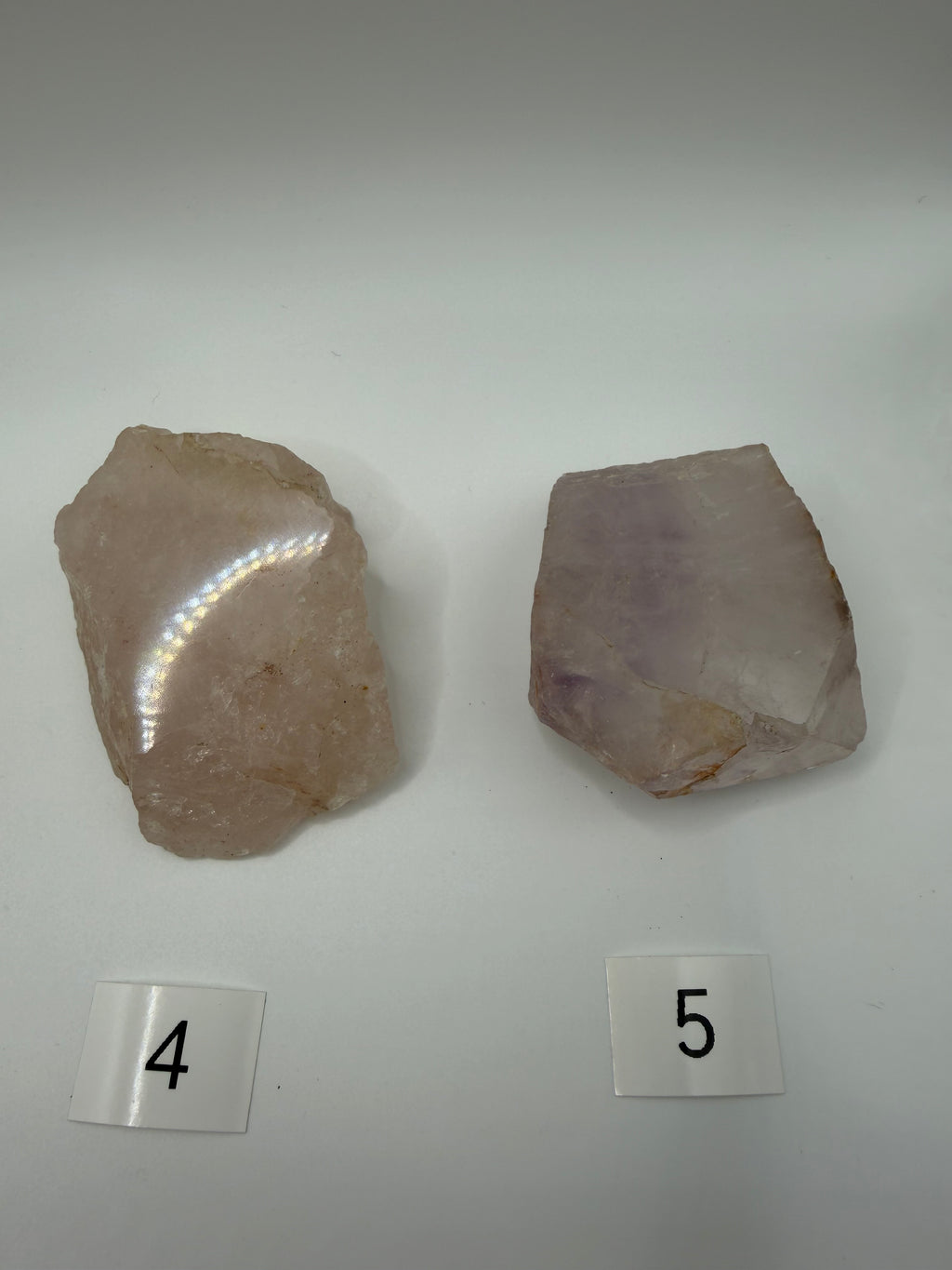 Halbpolierte Rosenquarze