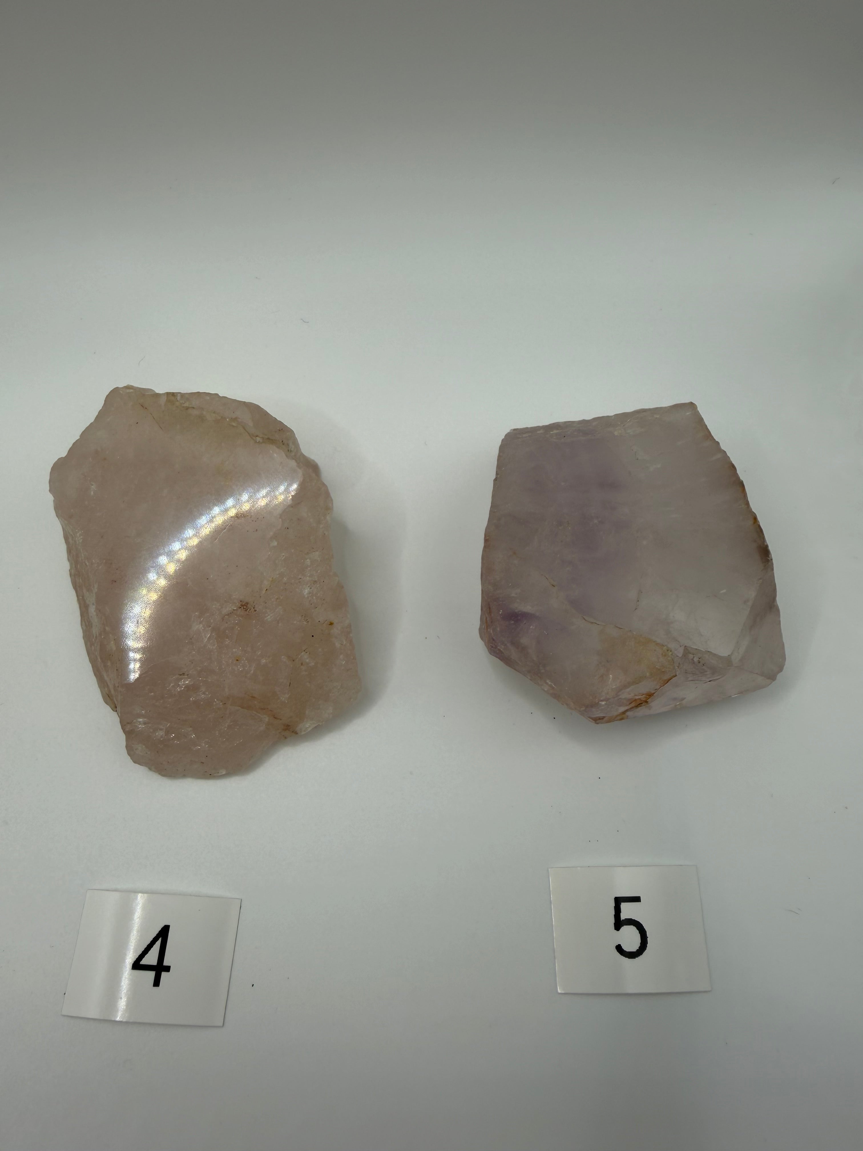 Halbpolierte Rosenquarze