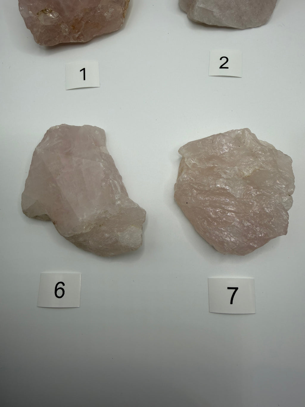 Halbpolierte Rosenquarze