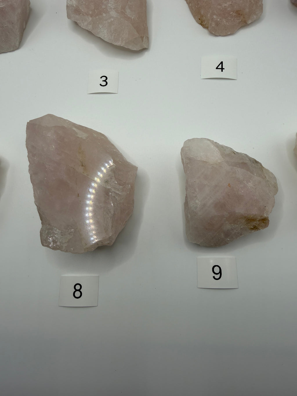 Halbpolierte Rosenquarze