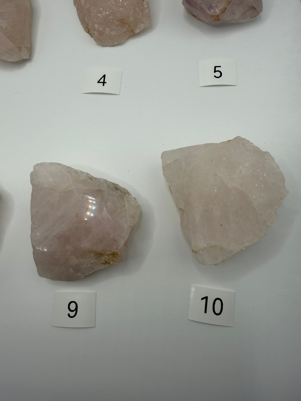 Halbpolierte Rosenquarze